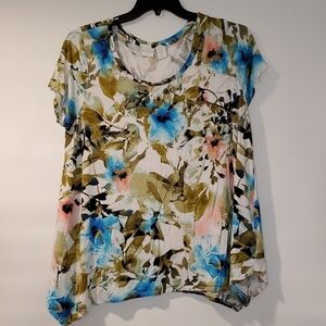 Floral Shirt- Women's- ST. TROPEZ WEST- Size 1X